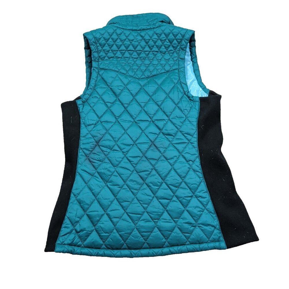Noble Outfitters Ark Puffer Vest Womens Medium Green Quilted Equestrian Gilet - Picture 2 of 11